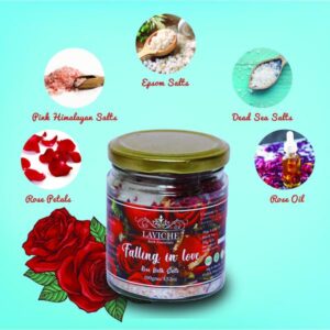 Laviche - "Falling in Love" Rose Bath Salts (150gm)4