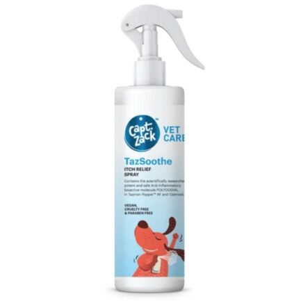 Captain Zack TazSoothe Itch Relief Spray - No Itch Spray for Dogs for Daily Use, 250 ml