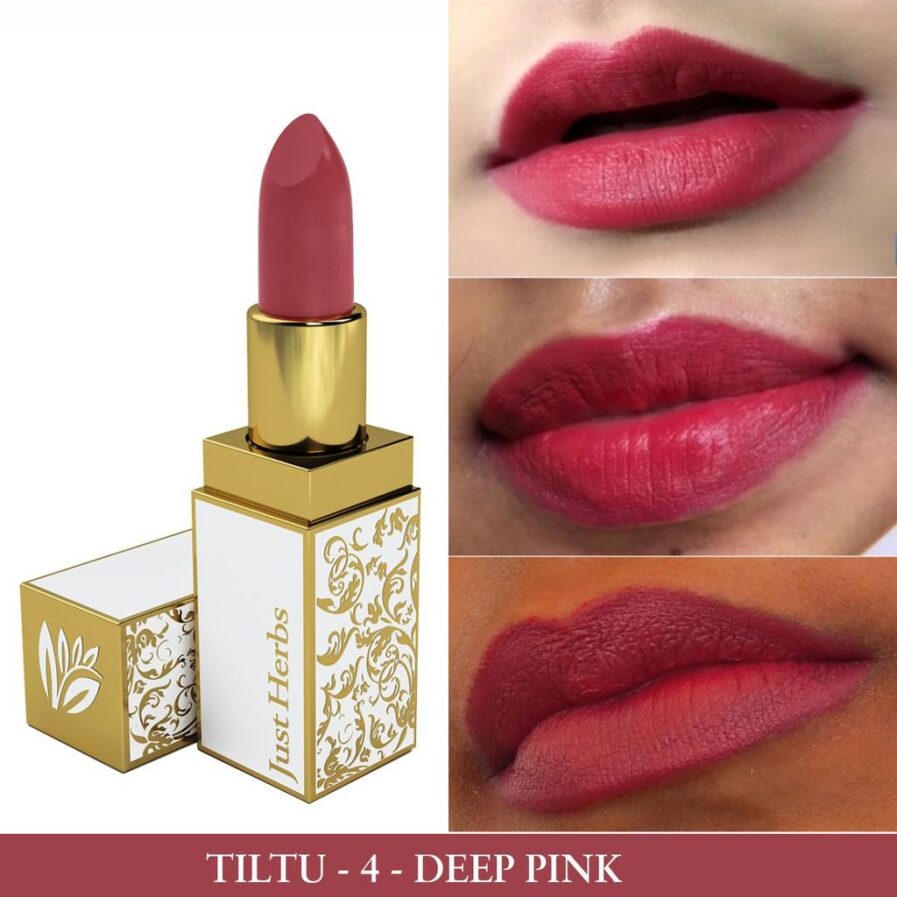 Just Herbs Tiltu 4 Deep Pink Ayurvedic Lipstick