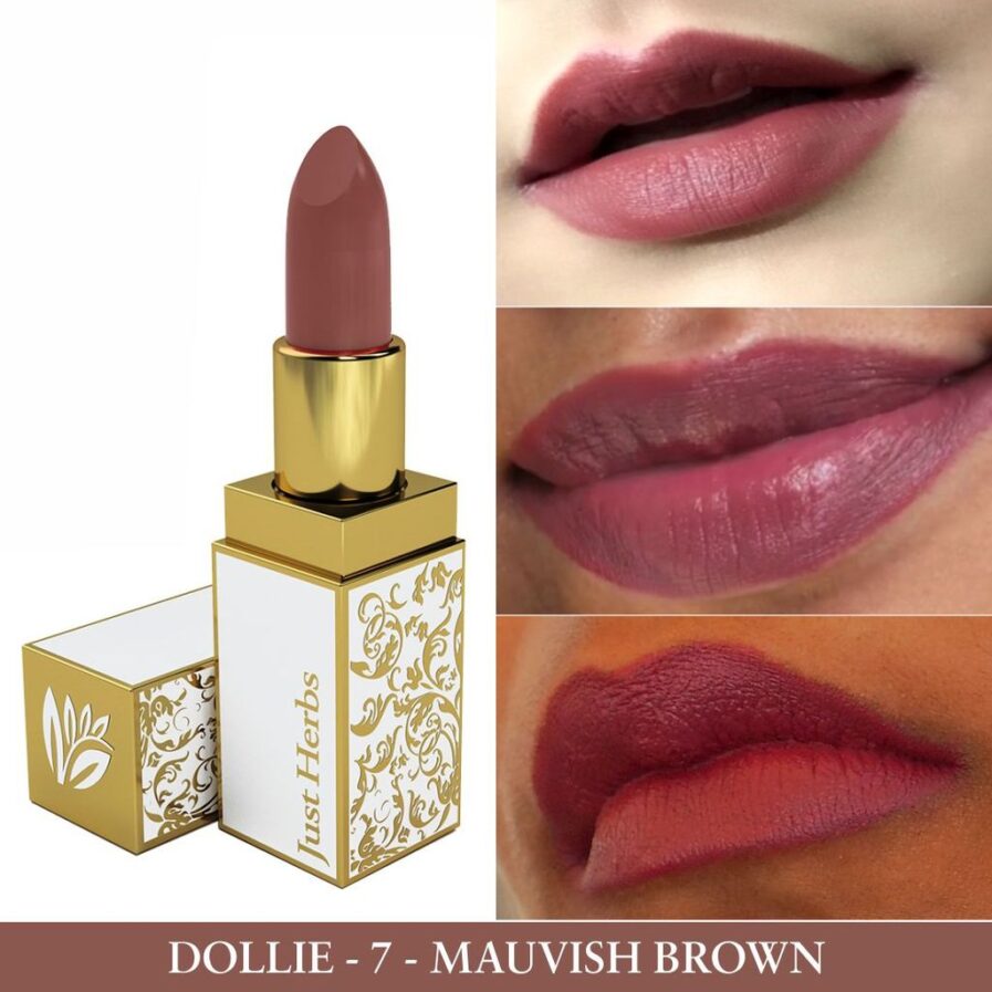 Just Herbs Dollie 7 Mauvish Brown Ayurvedic Lipstick