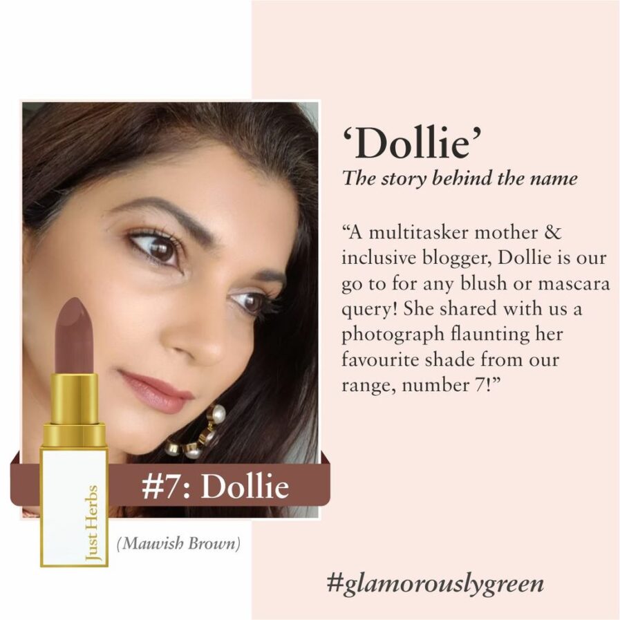 Just Herbs Dollie 7 Mauvish Brown Ayurvedic Lipstick