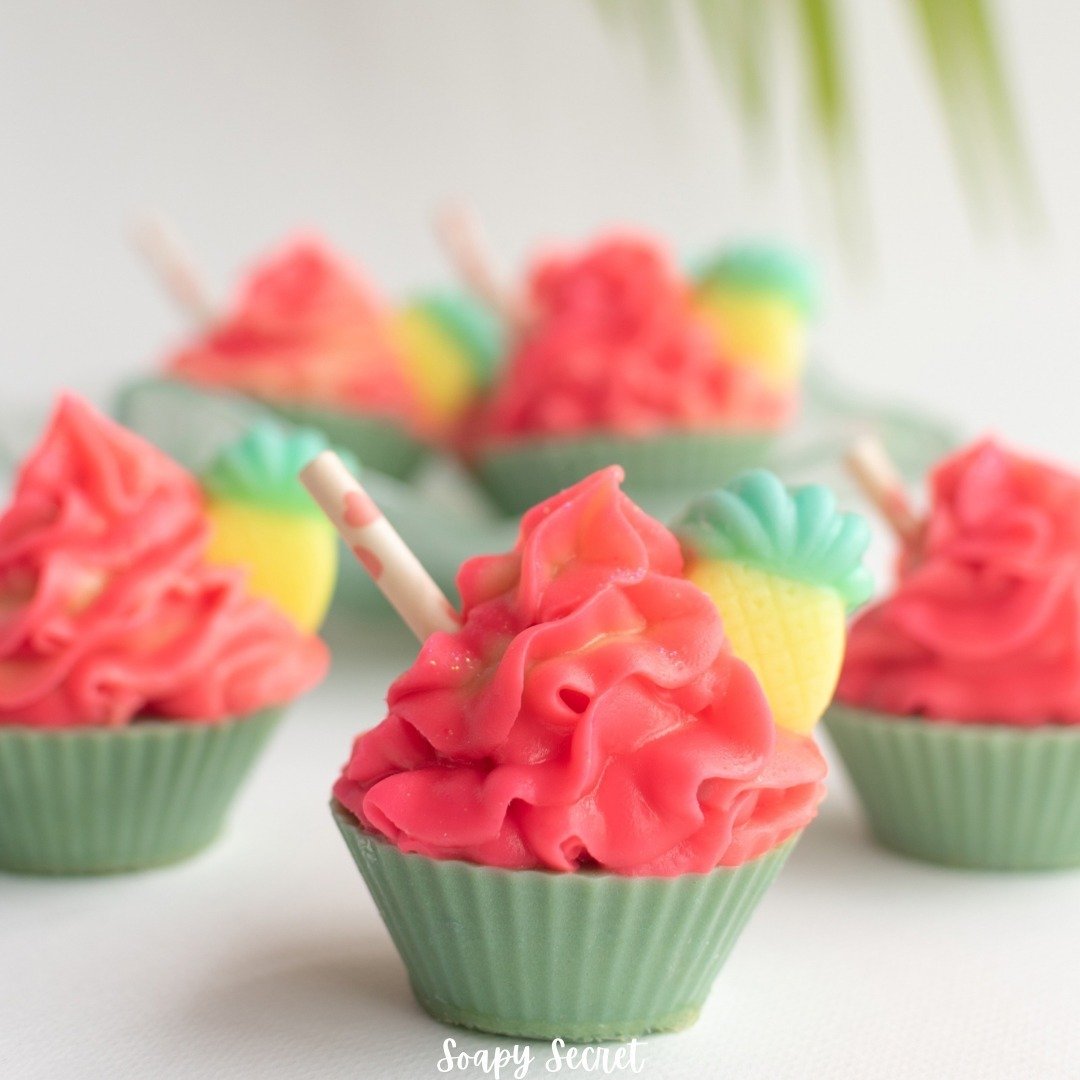 Soapy Secret Pineapple Slushy Cupcake